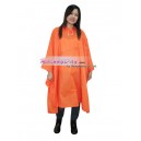 Adult Poncho W/Hood (Reflective Orange)