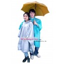 ADULT PONCHO RAINCOAT W/HOOD (PEARL - STAR PRINT)