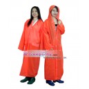 ADULT RAINCOAT W/HOOD (REFLECTIVE ORANGE)